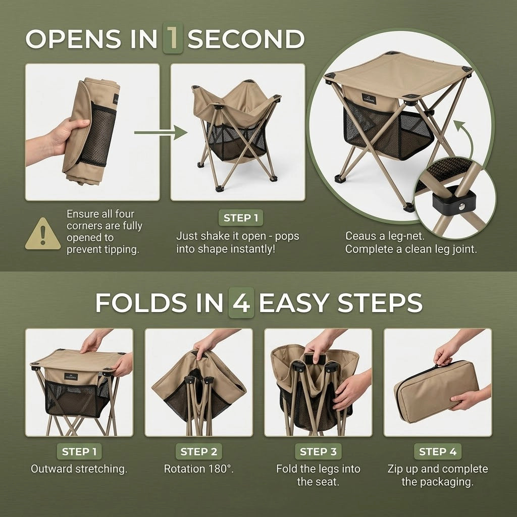 6-in-1 Portable Table & Chair